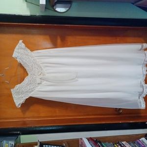 Vintage double layer Bridal nightgown large Snowdon